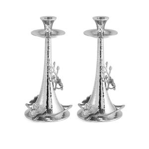 Michael Aram white orchid candle holders (pair)